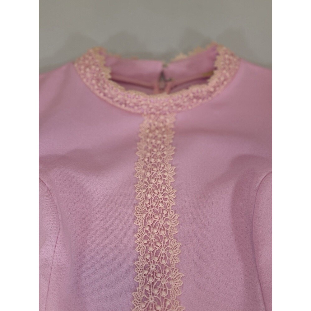 Vintage 1960s Alfred Werber Pink Coat Dress Set No Size Tag - Picture 13 of 16